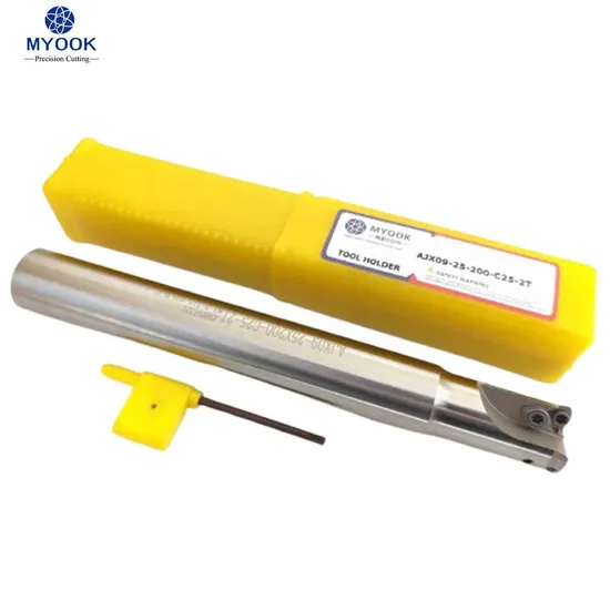 Myook Ajx09-25-200-C25-2t CNC Indexable End Milling Cutter for Fit Insert Jdmt09 End Mill Tool Holder
